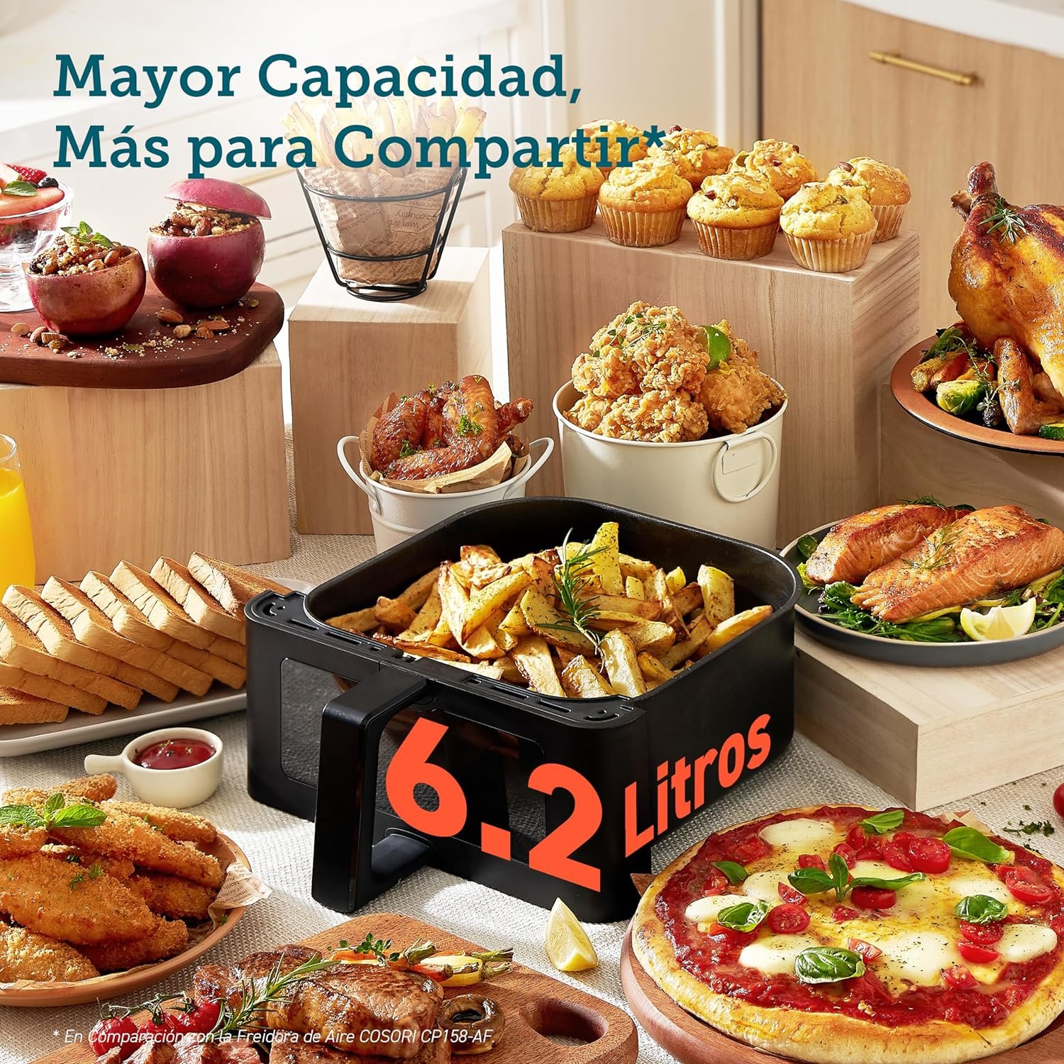 Cosori premium 2 chef edition 6.2L ventana