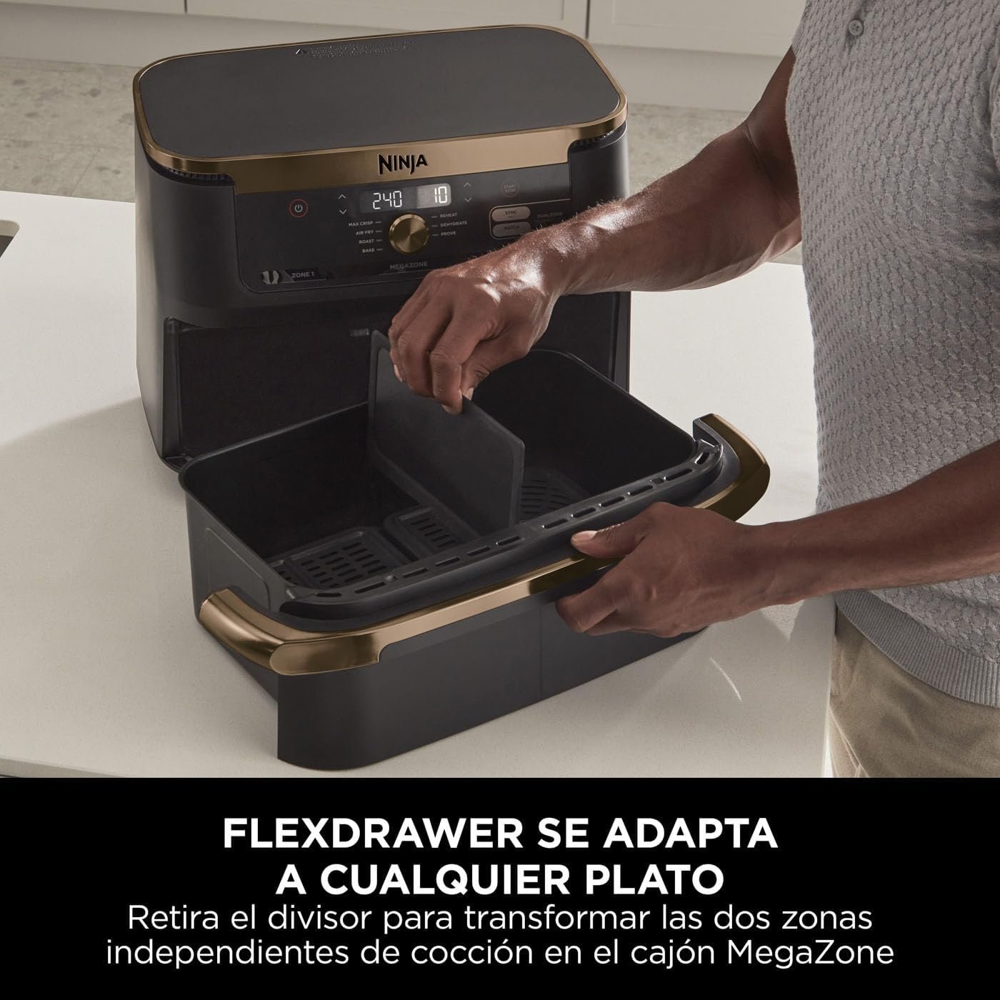 Ninja Foodi Flexdrawer Dualzone 10 4 litros 7 en 1 AF500eu